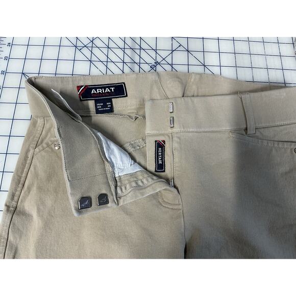 Ariat Breeches Women 26R Tan Heritage Knee Patch Equestrian Dressage Riding Pant - Picture 1 of 15
